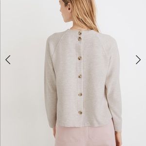 madewell Plush Mockneck Button-Back Top